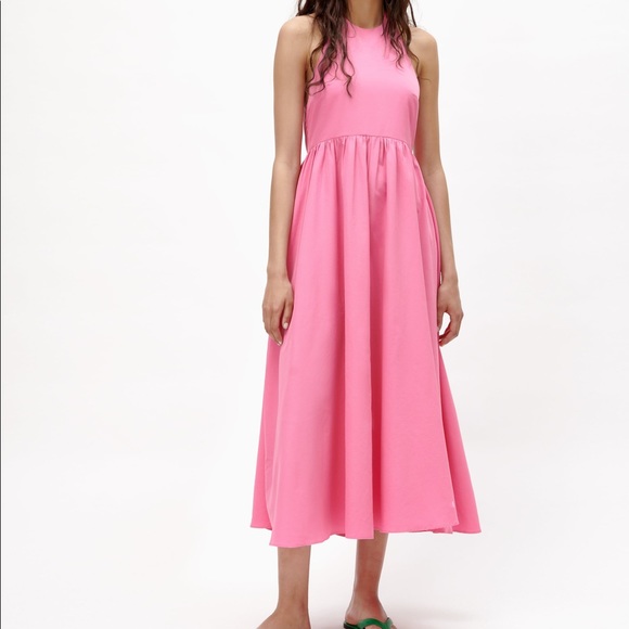 ZARA POPLIN HALTER DRESS - Picture 7 of 7